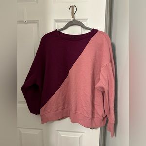 Eloquii Pink/Dark Pink Crewneck, Size 18/20